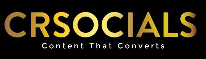 CRSOCIALS logo black and gold branding CRSOCIALS logo black and gold branding